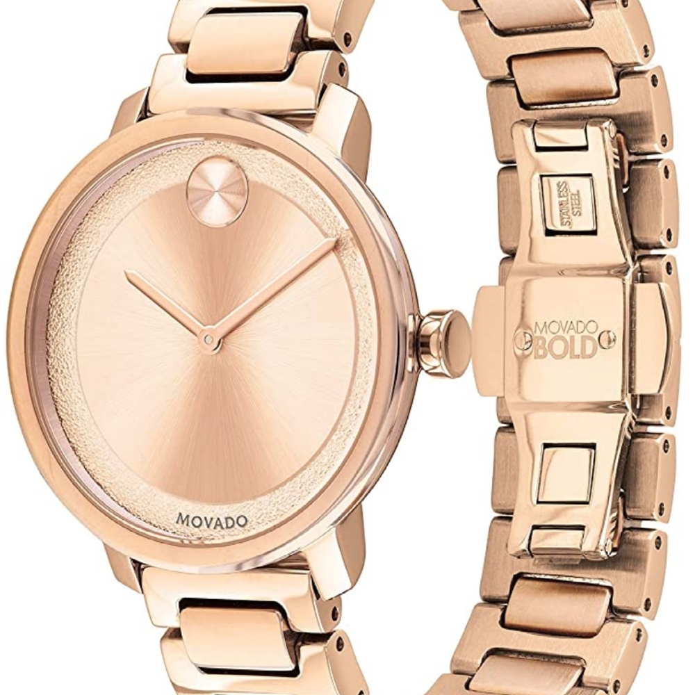 Movado Bold Rose Gold Sugar Dial Woman's Watch - Picture 9 of 10
